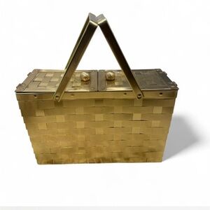 Zara Metallic Basket Bag